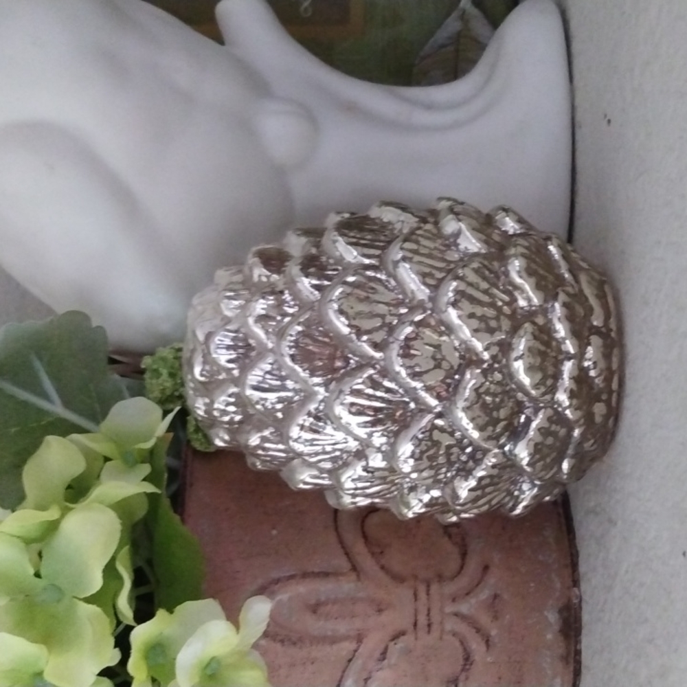 Elle decor home accent glass pinecone